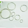 thumbnail image 4 of LOVIVER 100PCS Nickel-Plated Thick Metal Book Loose Leaf Binder Rings Clip 1.25 Inch, 4 of 8