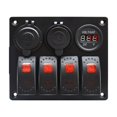 thumbnail image 1 of Marine Switch Panel IP65 Waterproof - 4 Gang Boat Switch Panel ,Easy to Install, 1 of 6