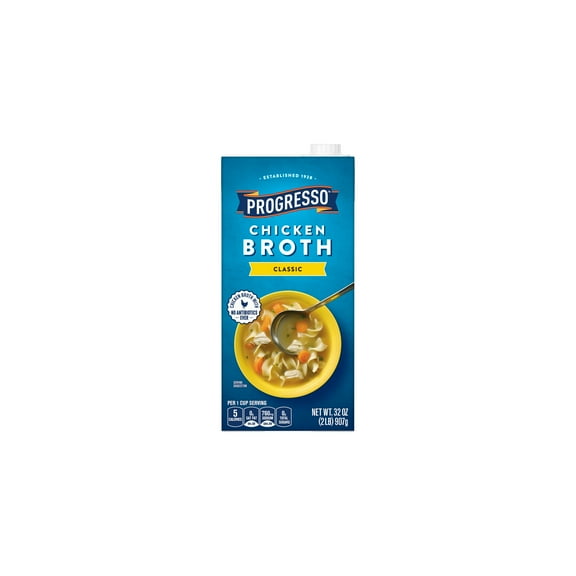 Progresso Classic Chicken Broth, 32 oz Carton (Pack of 8)