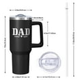 thumbnail image 2 of OBREWU Best Dad Tumbler with Handle and Lid,40oz Best Dad Double Wall Vacuum Insulated Tumbler,Best Dad Cups Gift for Women and Men, 2 of 7