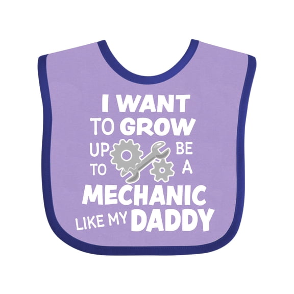 Inktastic I Want To Grow up To Be a Mechanic Like My Daddy Boys or Girls Baby Bib