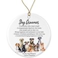 thumbnail image 1 of ABSMDesigns Dog Groomer Ornament - Hanging Round Ornament - Thank You Ceramic Ornament - Appreciation Ornament - Christmas Decor - Pet Keepsake Printed on Both Sides, 1 of 3