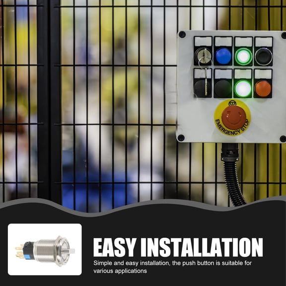 Yardwe Marine Metal Push Button Switch for Fan with Momentary and Self Locking Features