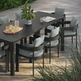 thumbnail image 5 of Modway Tahoe Aluminum 9-Piece Dining Set With Extendable Table in Gray Gray, 5 of 7