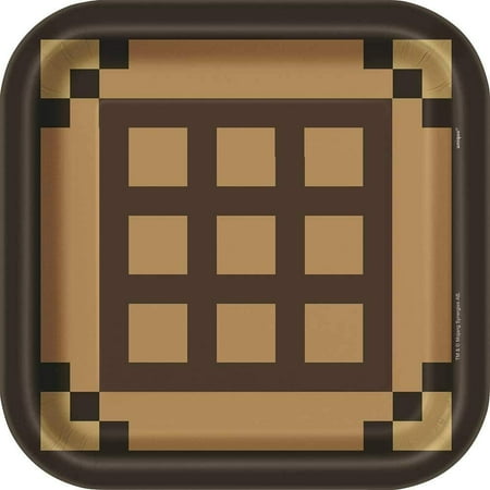 Unique Industries 9 in. Minecraft Dinner Plate, Pack of 8