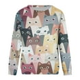 thumbnail image 4 of TIMIFIS T-Shirts Décontractés pour Femmes Manches 3/4 Color Block Hauts Mignons Blouses Confortables - Automne, 4 of 5