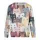 thumbnail image 4 of ICHUANYI Clearance Women's Fashion Printed Loose T-shirt Long Sleeves Blouse Round Neck Casual Tops(Multicolor, XXL) ICHUANYI WER2023081116447, 4 of 5
