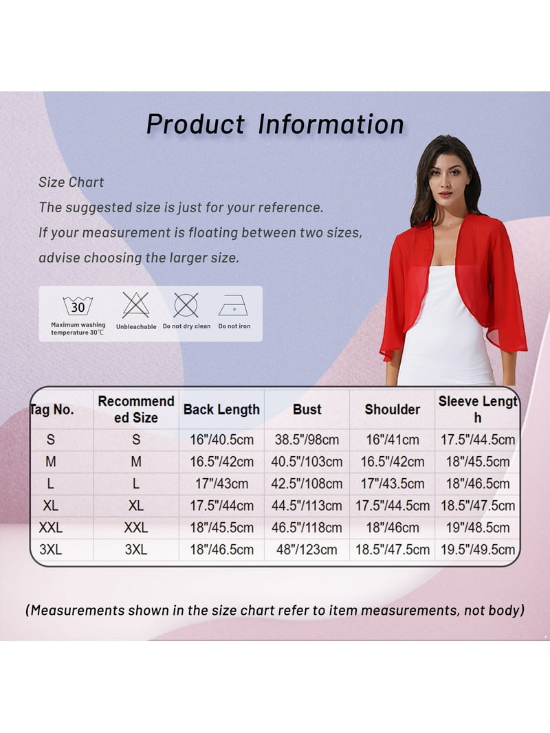 新品　MANOF SHEER VOLUME SLEEVE BLOUSON MSemis Women's Chiffon 3/4 Sleeve Sheer Bolero Shrug Top