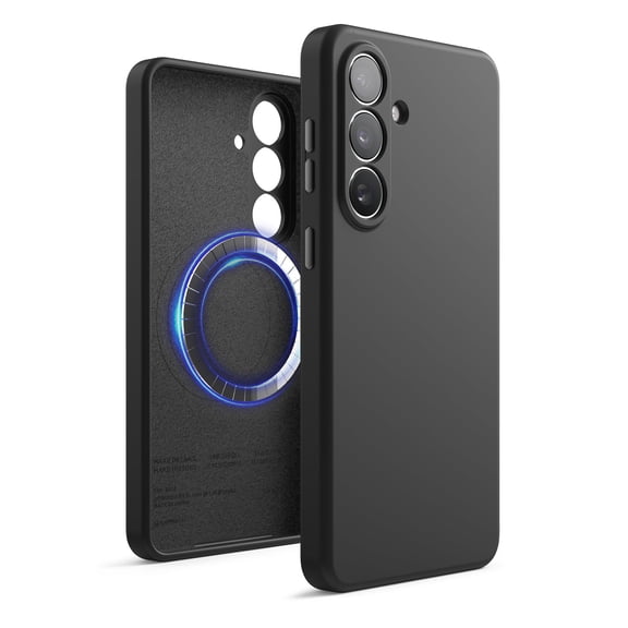elago Compatible with Samsung Galaxy S26 Plus Case, Magnetic Silicone Case, Compatible with MagSafe Accessories, Protective Cover, Shockproof, Slim, Anti-Scratch Soft Microfiber Lining (Black)