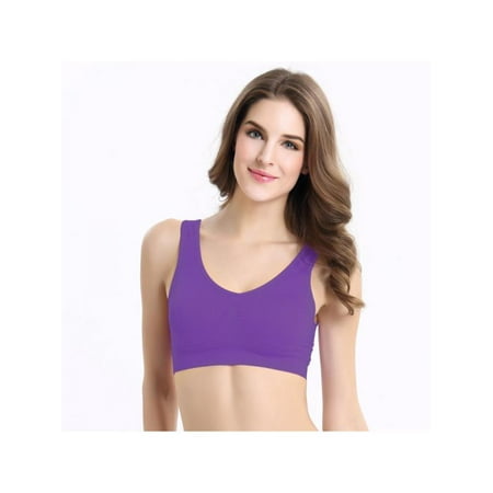 Topumt Women Yoga Running Sports Bra Double Layer Seamless Comfort (The Best Underwear For Running)