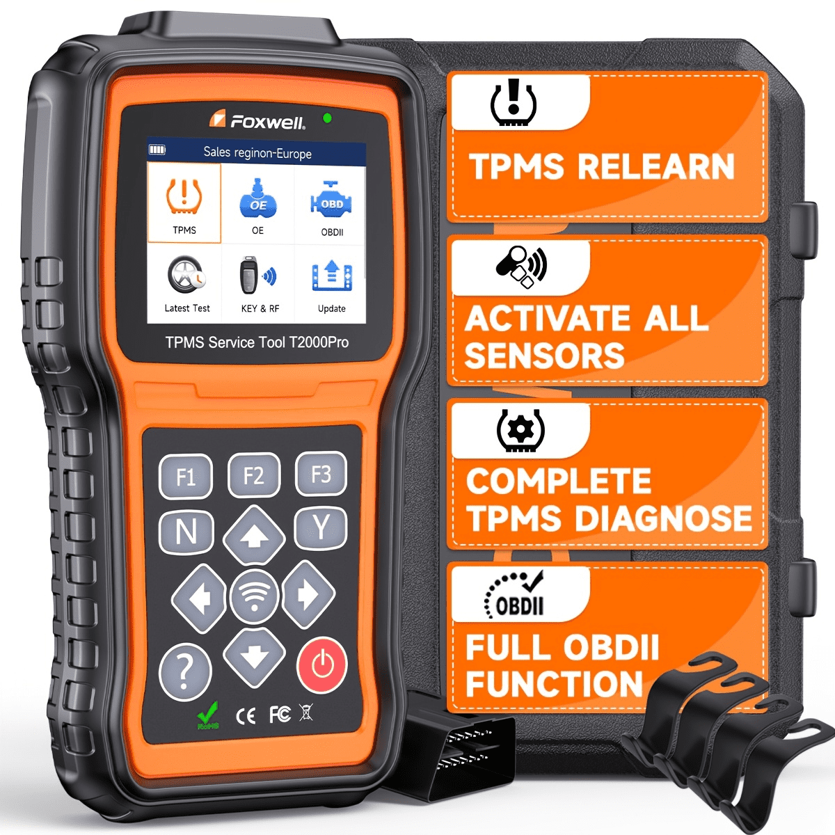 Foxwell T2000 TPMS 最新汎用ライターOBDテスタ FOXWELL T2000 PRO TPMS Programming Tool, Relearn and Reset Sensor