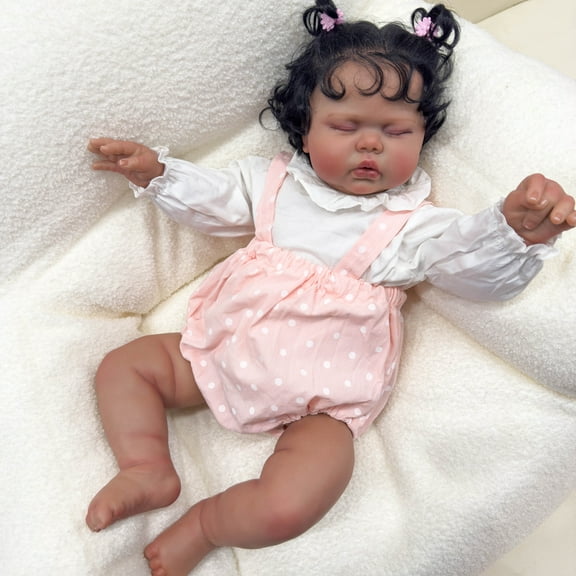 Lifelike Reborn Baby Dolls 24 inch Sleeping Realistic Newborn Baby Dolls Cloth Body Poseable Limbs with Doll Accessories for Kids Age 3