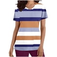 thumbnail image 1 of Vestido Corto para las Mujeres con Cuello en V Imprimir Manga Corta Bolsillo Enfermera Top, Poliéster Ligero para el Hogar Diario Y Desgaste Casual, 1 of 1