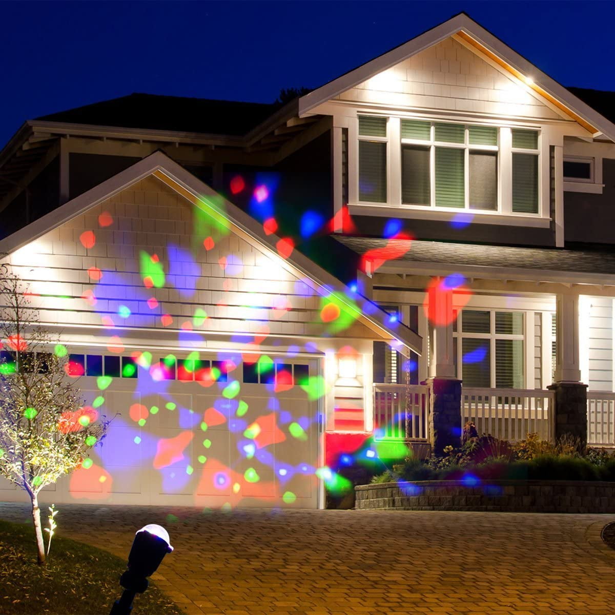 LED LightShow Light Confetti Projection Kaleidoscope Outdoor Projector-Christmas 