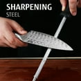 thumbnail image 4 of Hecef 15 PCS Damascus Pattern Kitchen Knife Set with Block, High Carbon Stainless Steel Chef Knives Set, 4 of 11