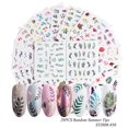 thumbnail image 1 of Juego de pegatinas para decoración de uñas, Navidad, Halloween, encaje blanco y negro, flores, dorado y plateado, pegatinas de agua bronceadoras para uñas, 1 of 6