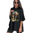thumbnail image 3 of Plus Size Shirt for Women Black Tops for Women Short Sleeves Shirt for Women Victorian Hippo1 T Shirt Crewneck Shirt for Women 5XL, 3 of 5