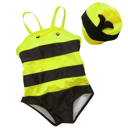 

AIMAOMI Toddler kids Baby Boy Girl Sleeveless Cartoon Beach Swimwear Straps Set Outfits H