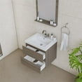 thumbnail image 7 of Alya Bath Paterno 24" Modern Wood Wall Mounted Bathroom Vanity in Gray, 7 of 7