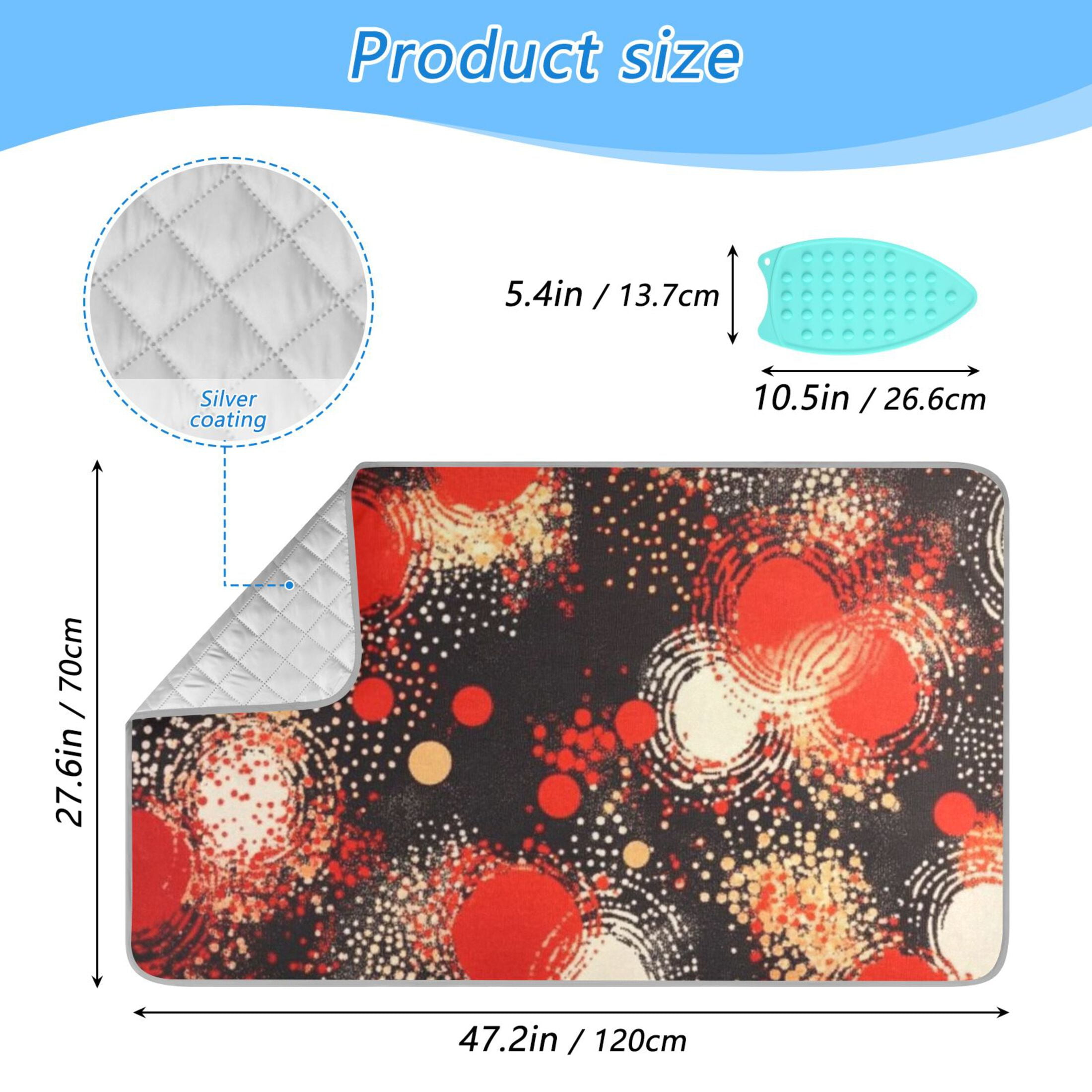 Gorgeous Abstract Pattern Ironing Mat Blanket for Table Top Travel Portable Ironing Board Pad 47.2x27.6 Inch