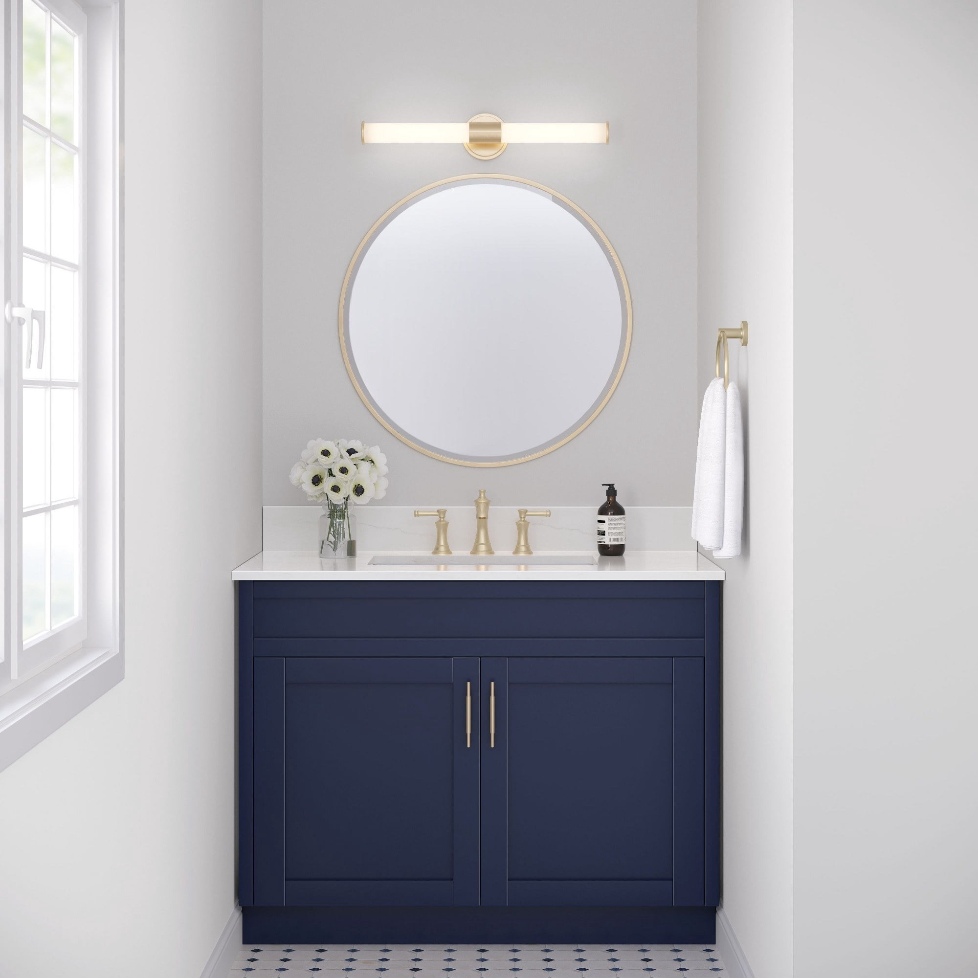 Millennium Lighting  Truman LED Bathroom Vanity Fixture in Multiple Finishes 24 Inch - Modern Gold