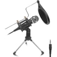 thumbnail image 1 of Micrófono de teléfono, micrófono de grabación de condensador de 3,5 mm, juego de micrófono de computadora para karaoke, juegos, podcast, videoconferencia, Facebook, YouTube (X-1) Ormromra WMZL-128-1, 1 of 7