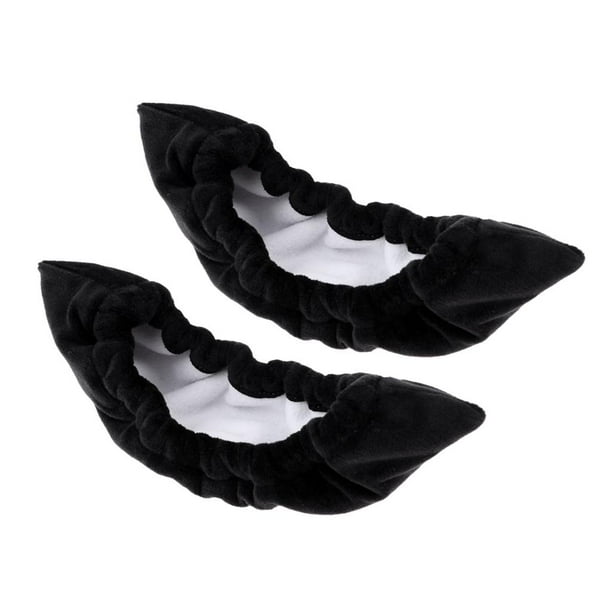 Protectores de cuchillas absorbentes de felpa para patines artísticos y hockey sobre hielo (1 par) Negro