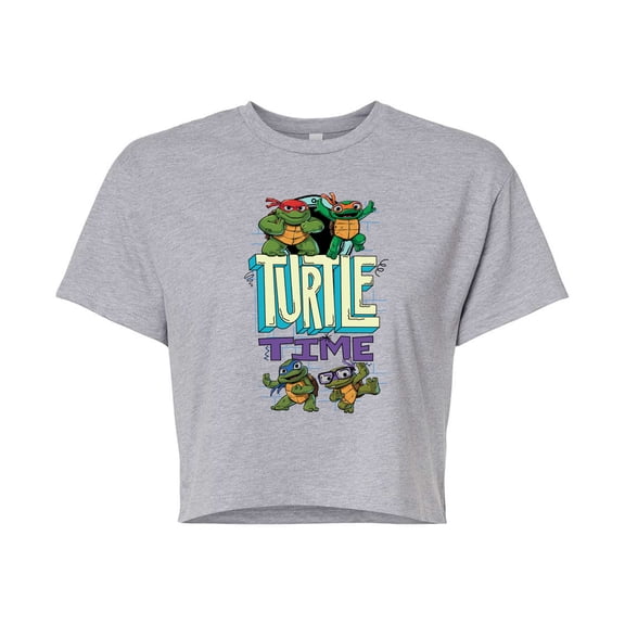 Teenage Mutant Ninja Turtles Mutant Mayhem - Turtle Time - Juniors Cropped T-Shirt