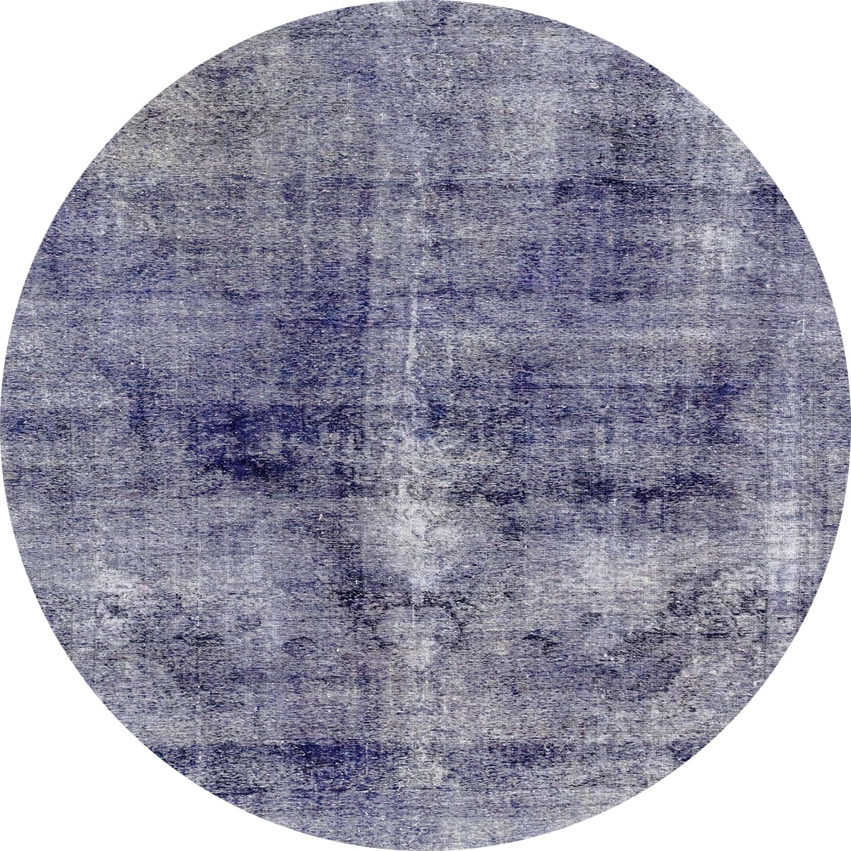 Ahgly Company Indoor Round Abstract Blue Gray Abstract Area Rugs, 3 ...