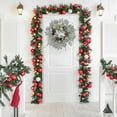 thumbnail image 4 of LanSuare Christmas Wreath, 30" Artificial Christmas Decorations Wreath with Balls, Pine Cones, White Berries,Pine Needle and Artificial Flower for Outdoor Indoor Christmas Decorations, 4 of 6