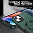 thumbnail image 3 of ELEHOLD Hybrid Rugged Case for iPhone 15 Heavy Duty Full Protection Compatible with MagSafe Anti-Scratch Shockproof Slim Magnetic Case for iPhone 15,Darkgreen, 3 of 10