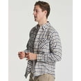 thumbnail image 2 of Real Essentials 3 Pack: Men's Long-Sleeve Flannel Button Down Plaid Casual Shirt (Available in Big & Tall), 2 of 6