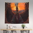 thumbnail image 2 of Pofeuu Tree Hollow Meditating Giraffe Print Wall Tapestry Decoration Wall Hanging Tapestry 60 x 51 Inch, 2 of 6