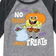 thumbnail image 3 of SpongeBob SquarePants - No Tricks Just Treats - Toddler And Youth Raglan Graphic T-Shirt, 3 of 5