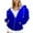 Blue, variant on Womens Zip Up Hoodies Jacket Casual Loose Fit Sweatshirts Fall Tie-Dye Sweatshirt Lightweight Fashion Drawstring Jackets Gift for Girlfrind