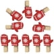 thumbnail image 4 of Billuyoard Clips de Serie navideña Abrazaderas de resorte Clips de decorativos impresos con dibujos animados, guante Kits de decoración para fiestas Guantes, 4 of 6