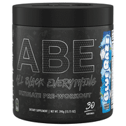 ABE Pre Workout Powder - All Black Everything Pre Workout Energy Drink With Citrulline Malate & Beta Alanine | For Pump, Energy, Performance (30 Servings) (Blue Razz)