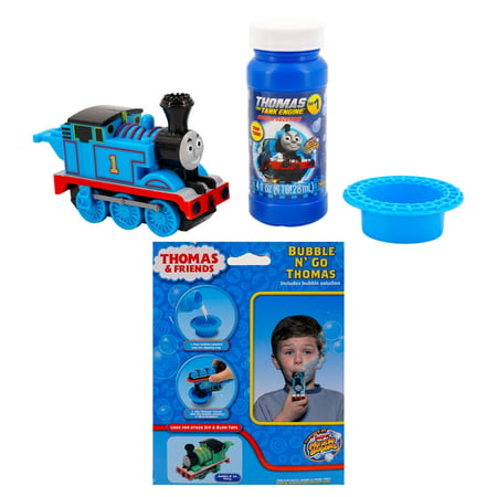 Imperial Toy Dip and Blow Bubbles (Thomas and Friends) Thomas The Tank Engine Bubble Wand, Dip Tray and 4 Oz Bubble