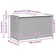 thumbnail image 2 of vidaXL Outdoor Storage Bench with Cushion Beige 100 cm Poly Rattan, 2 of 5