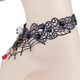 thumbnail image 3 of KAKOWELY Collar de calavera con colgante de araña y gota de sangre, accesorio para fiesta de Halloween, 3 of 4