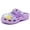 Purple-2, variant on Kids Clogs Boys Girls Garden Shoes Slip on Kids Slides Sandals Funny Lightweight Beach Slippers
