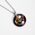 thumbnail image 4 of Cat Retro Stunning Glass Circular Pendant Necklace - Fashionable and Elegant Necklaces for Women, 4 of 5
