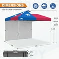 thumbnail image 2 of EAGLE PEAK 10 x 10 Pop up Canopy Tent, Instant Outdoor Folding Shelter,Tex Flag, 2 of 8