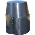 thumbnail image 4 of Armory Replicas Late Twelfth Century 20g Steel Crusader Templar Knight Great Helmet, 4 of 4