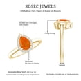 thumbnail image 5 of Rosec Jewels Teardrop Fire Opal Ring with Diamond for Women, 14K Yellow Gold, US 11.00, 5 of 9