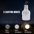 thumbnail image 3 of From Xiao Bei strict selection 1 bombilla LED recargable por USB for exteriores, 60 W, luz de emergencia, for acampar, pescar, tiendas de campaña portátiles, linterna, luz nocturna., 3 of 7