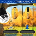 thumbnail image 3 of SereneLife 67" Oval Saucer Swing - Giant Outdoor Swing Set with Universal Hanging Kit, Swinging Seat Spinner with Pillow & Carry Bag, Weatherproof, Water-Resistant, Supports Up to 700 lbs, Black, 3 of 7