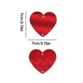 thumbnail image 2 of Guirnalda colgante con forma de corazón rojo, pancartas románticas de doble cara, regalos de fiesta, accesorios de decoración para el hogar, 6 piezas Inevent HA012523-01, 2 of 7