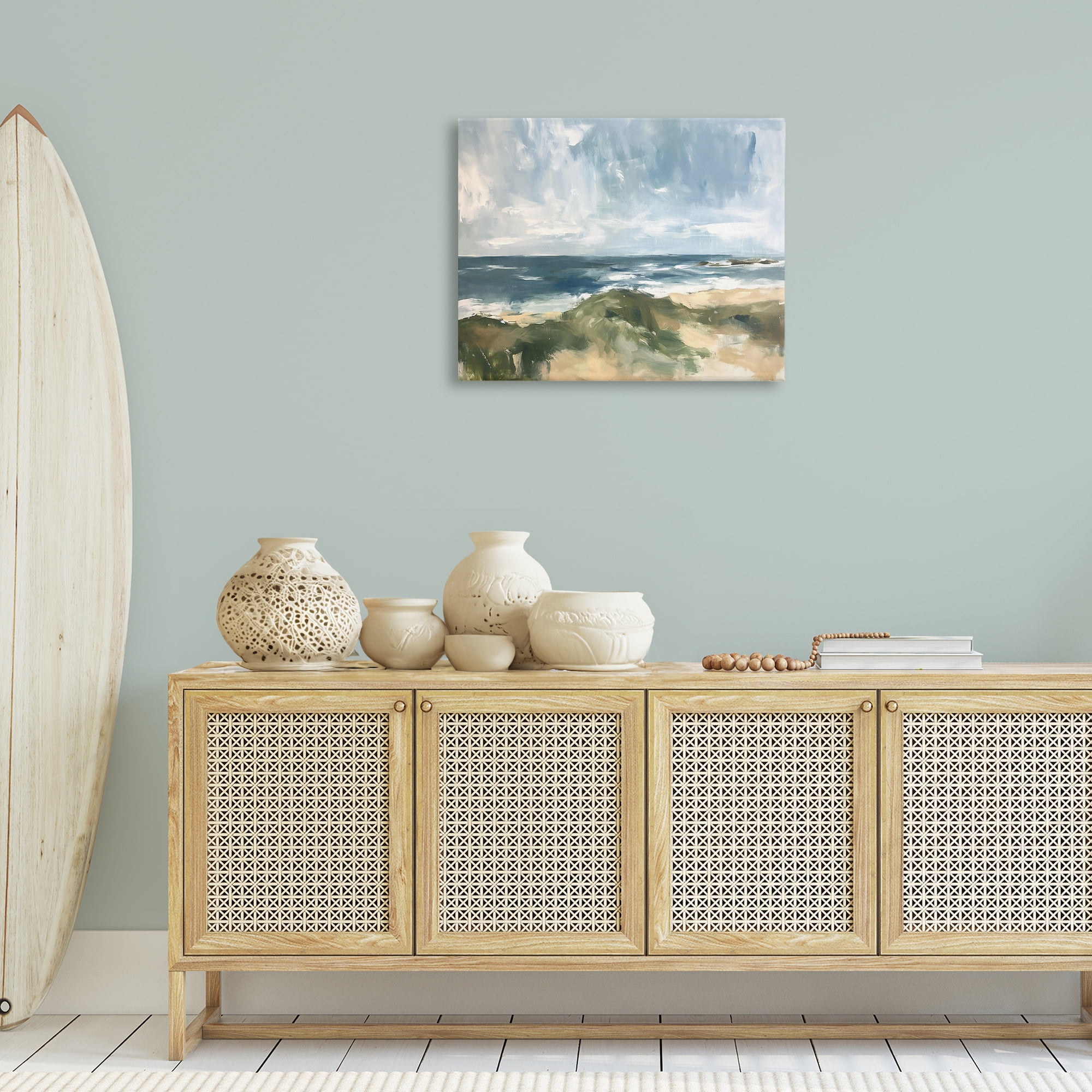 Stupell Industries Coastal Wilderness Scenery Coastal Painting Gallery Wrapped Canvas Art Print Wall Art, 30 x 24