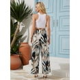 thumbnail image 5 of Usaibhir Wide Leg Pants for Women High Waisted Palazzo Pants Work Casual Flowy Tie Knot Trousers with Pockets S-XXL, 5 of 12